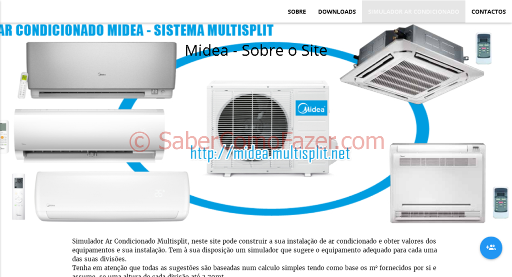 Simuladores de ar condicionado Midea